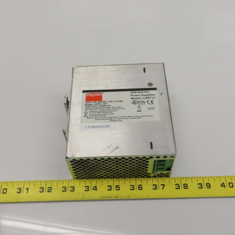 Dayton 33NT13 100-240VAC 240W Power Supply 24VDC Output