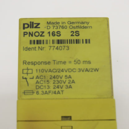 Pilz 774073 PNOZ 16S 2 Channel Safety Relay