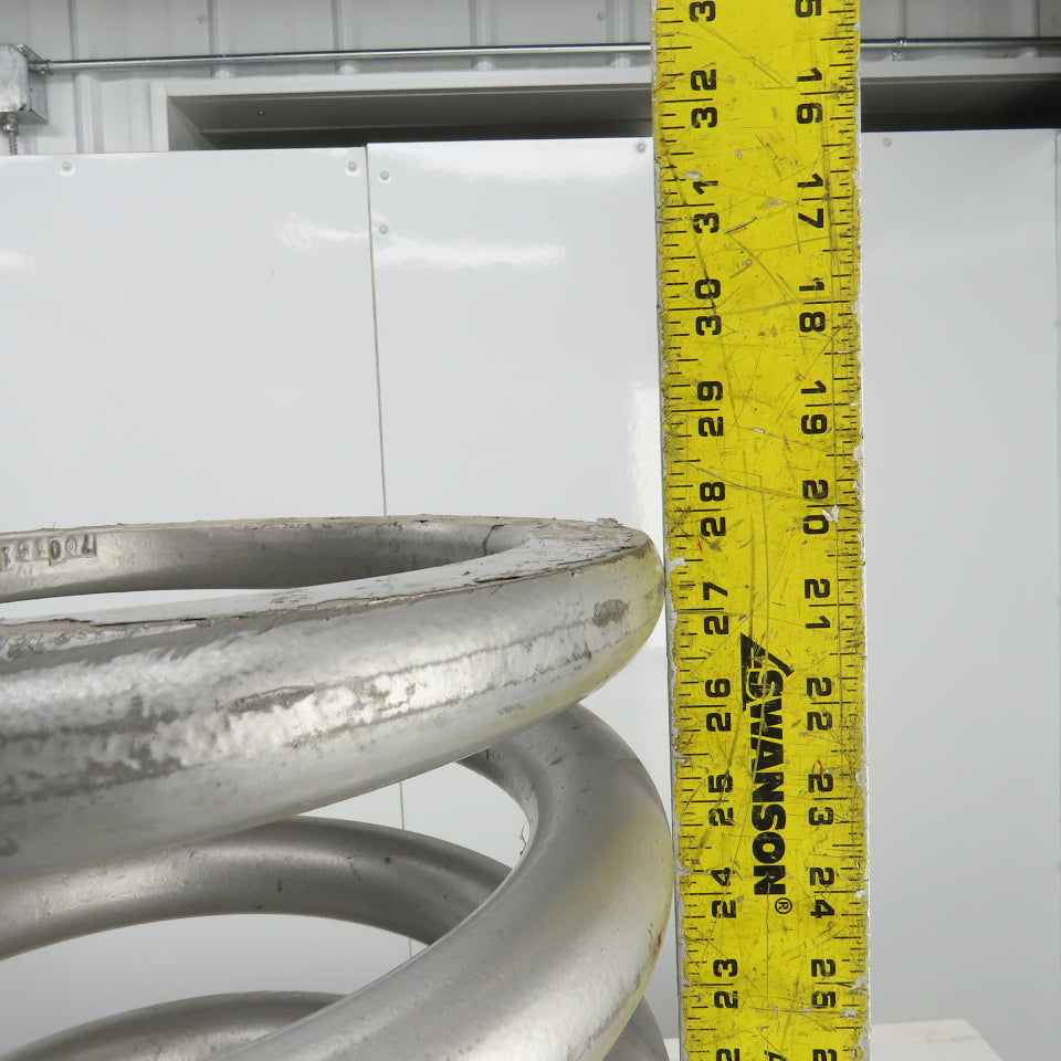 Silver Compression Spring 28" L x 7-3/8" ID x 10-3/8" OD x 1-1/2" Wire