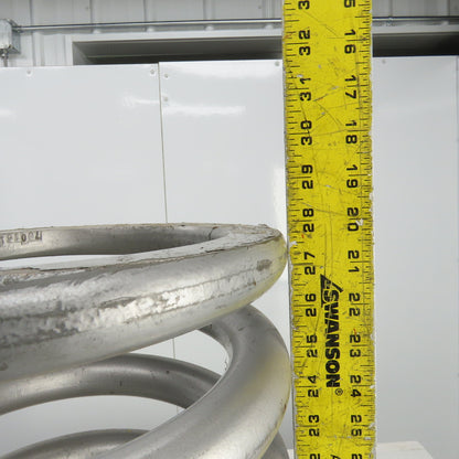 Silver Compression Spring 28" L x 7-3/8" ID x 10-3/8" OD x 1-1/2" Wire