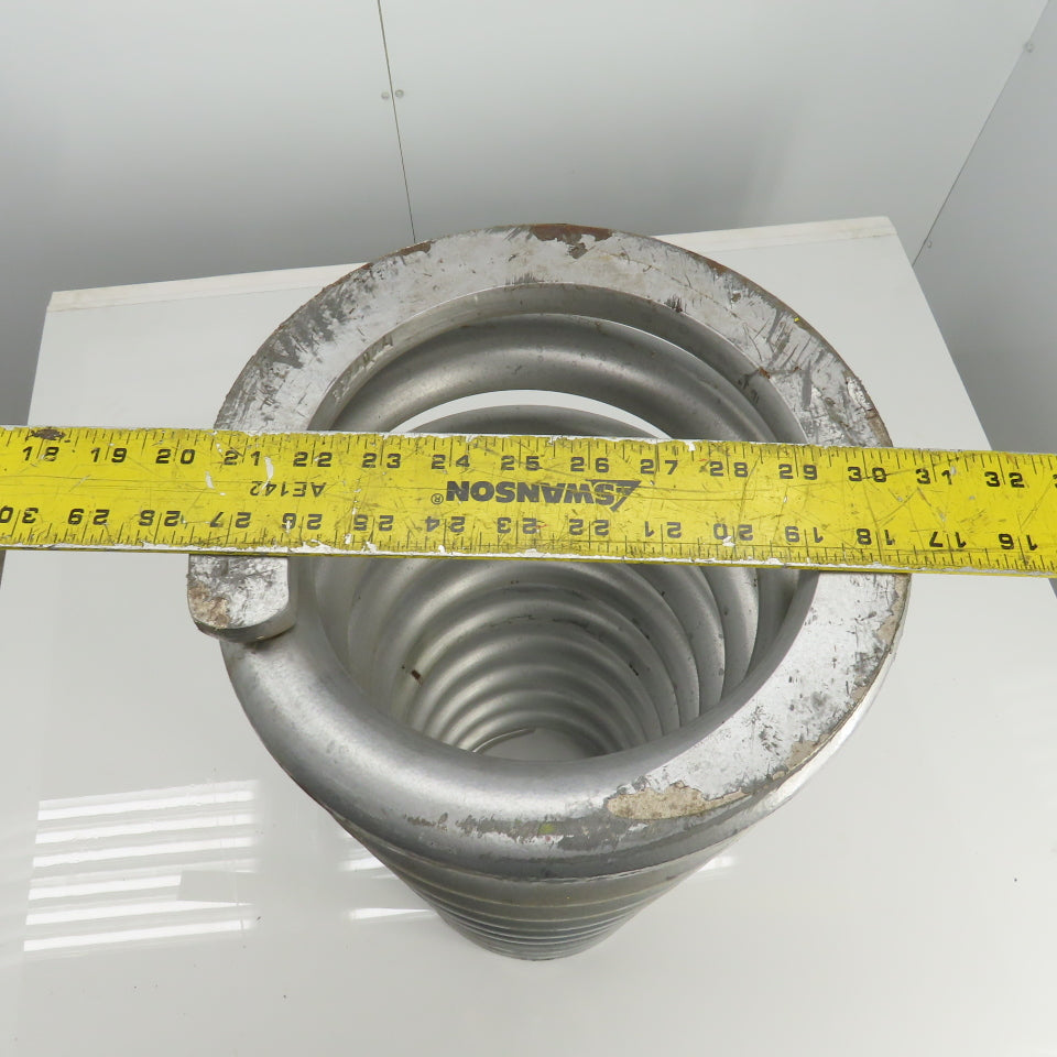 Silver Compression Spring 28" L x 7-3/8" ID x 10-3/8" OD x 1-1/2" Wire