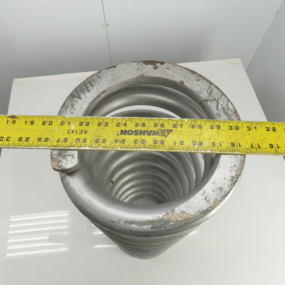Silver Compression Spring 28" L x 7-3/8" ID x 10-3/8" OD x 1-1/2" Wire