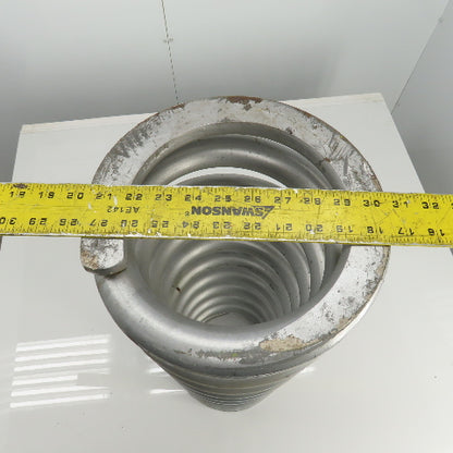 Silver Compression Spring 28" L x 7-3/8" ID x 10-3/8" OD x 1-1/2" Wire