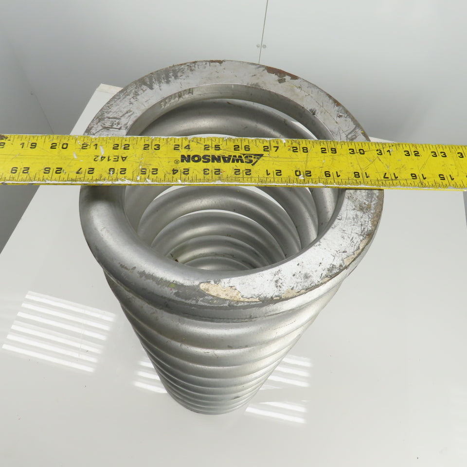 Silver Compression Spring 28" L x 7-3/8" ID x 10-3/8" OD x 1-1/2" Wire