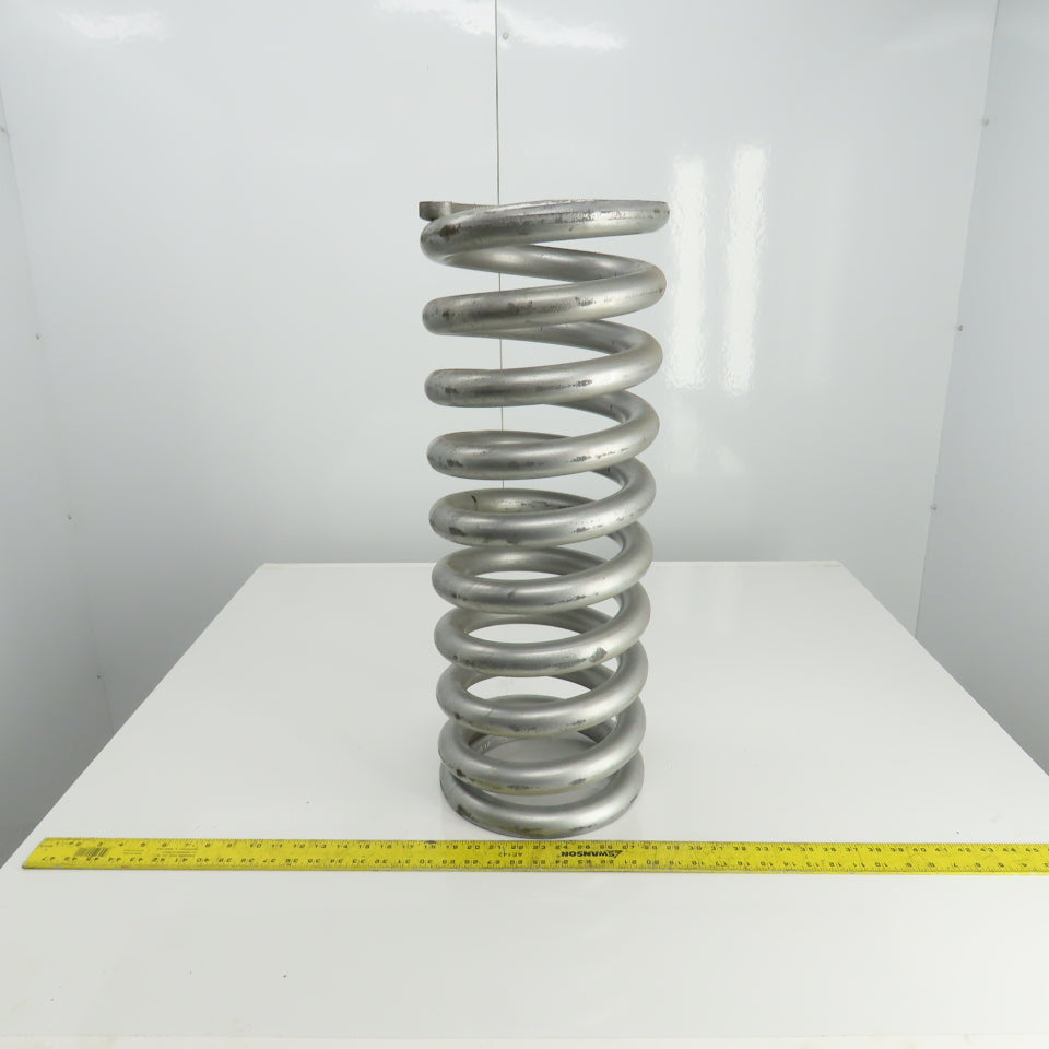 Silver Compression Spring 28" L x 7-3/8" ID x 10-3/8" OD x 1-1/2" Wire