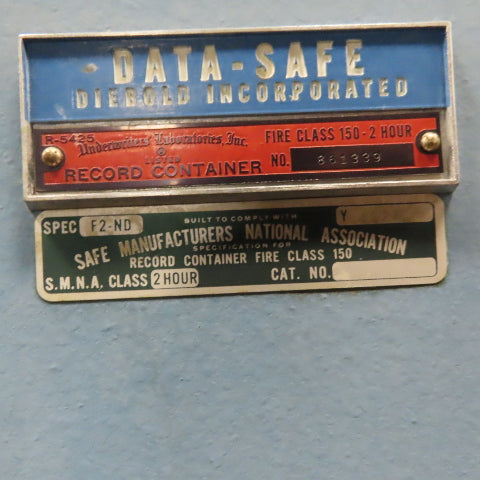 Diebold F2-ND Data Safe Record Storage Combination Safe 55" x39" x77" Class 150