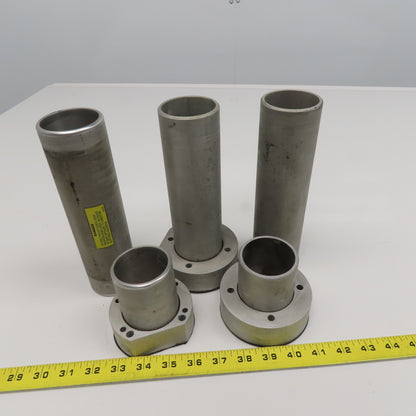 Fanuc Model C2000 C 2-3/8" OD Laser Beam Pathway Tunnel Parts Lot Of 5 Pieces