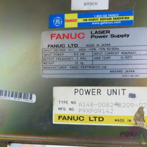 Fanuc A14B-0082-B209-02 A14B-0082-B311-01 Laser Power Supply Unit 200V 9.0kW 3Ph