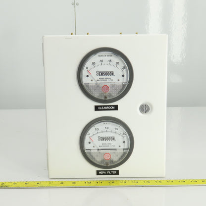 Sensocon S2000-00/S2002 Differential Pressure Gauge 0-.25"/0-2" In/ Water 15PSIG