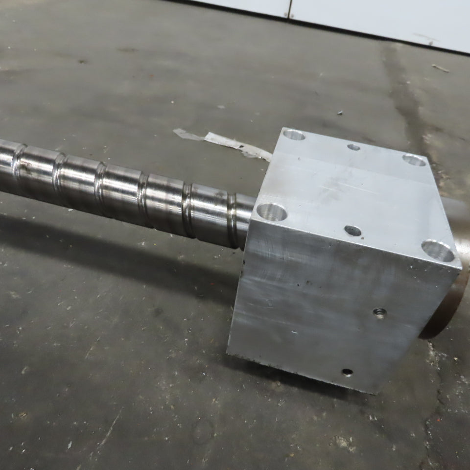 Mazak 3162mm Travel 50mm Diam Ball Screw Assy From a AJV-32/Y CNC Boring Machine