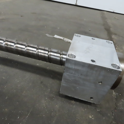 Mazak 3162mm Travel 50mm Diam Ball Screw Assy From a AJV-32/Y CNC Boring Machine