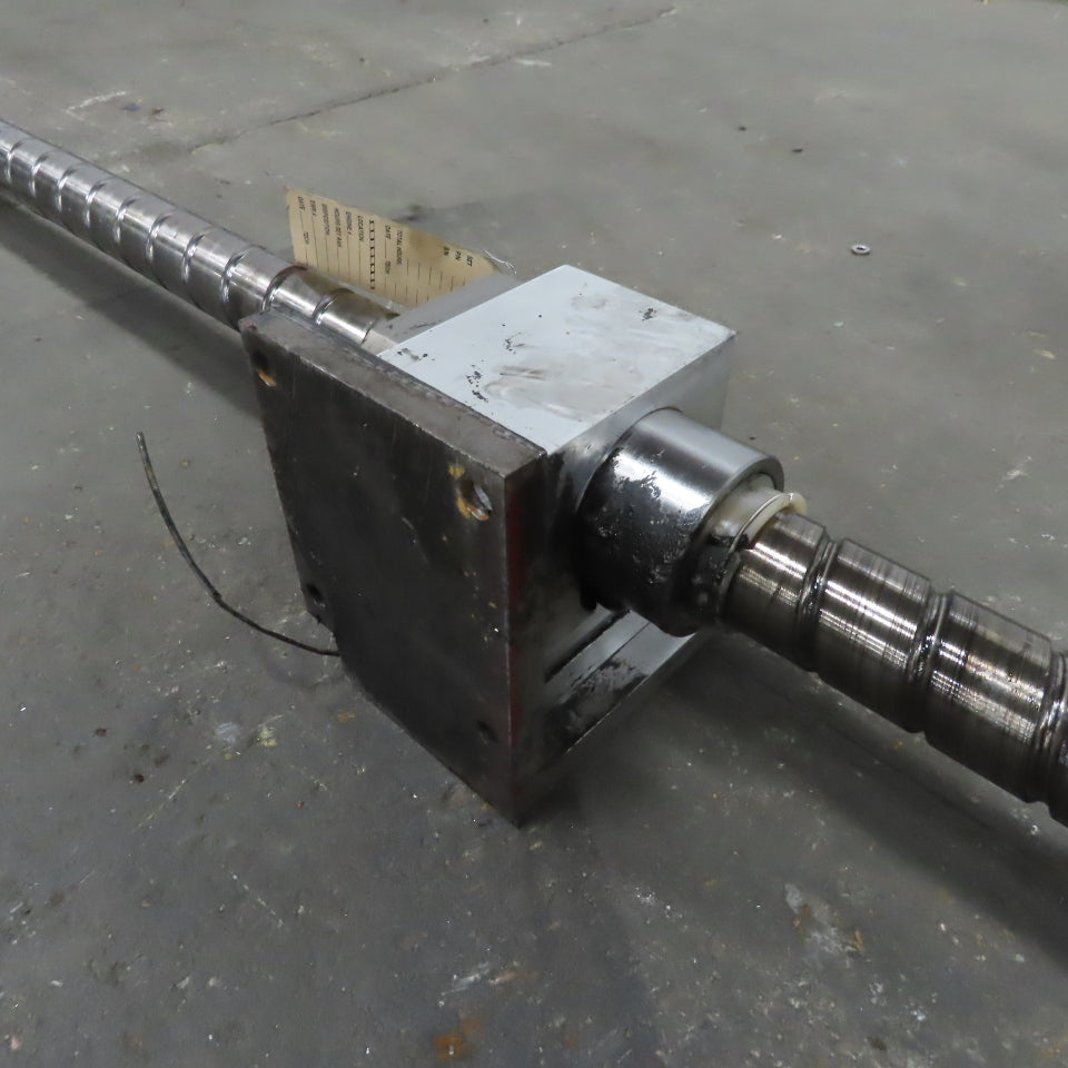 Mazak 3162mm Travel 50mm Diam Ball Screw Assy From a AJV-32/Y CNC Boring Machine