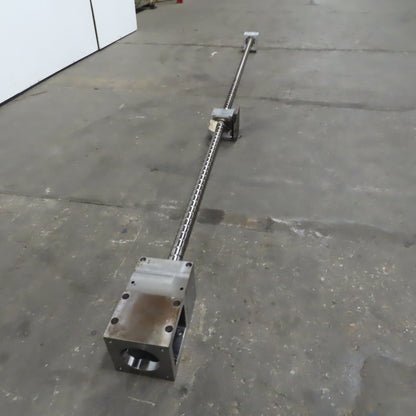 Mazak 3162mm Travel 50mm Diam Ball Screw Assy From a AJV-32/Y CNC Boring Machine