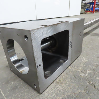 Mazak 3162mm Travel 50mm Diam Ball Screw Assy From a AJV-32/Y CNC Boring Machine