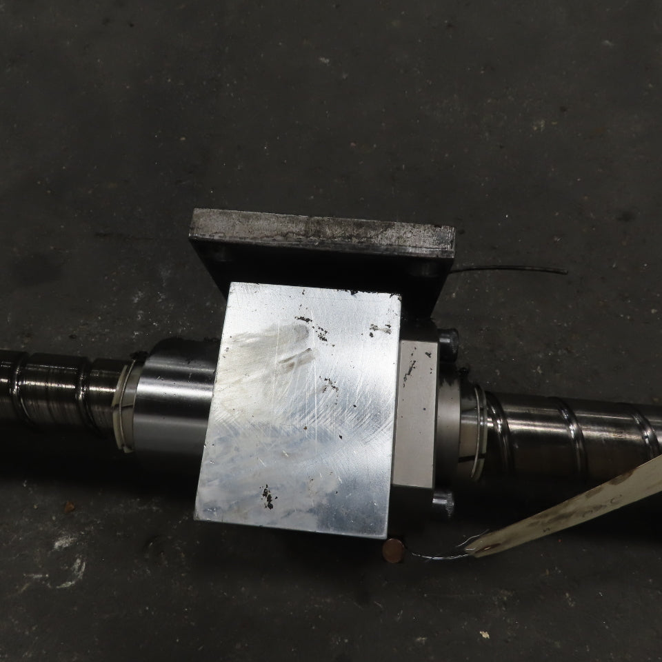 Mazak 3162mm Travel 50mm Diam Ball Screw Assy From a AJV-32/Y CNC Boring Machine