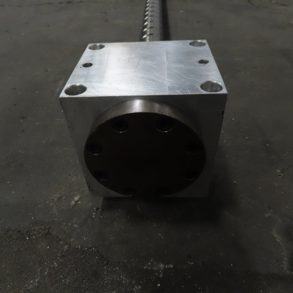 Mazak 3162mm Travel 50mm Diam Ball Screw Assy From a AJV-32/Y CNC Boring Machine