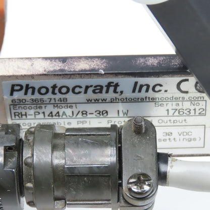 Photocraft RH-P144AJ/8-30 8-30VDC Rotary Encoder Wheel W/ MB-UB1 Counterweight