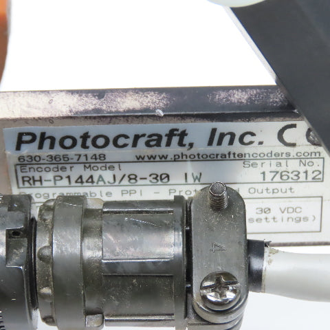 Photocraft RH-P144AJ/8-30 8-30VDC Rotary Encoder Wheel W/ MB-UB1 Counterweight