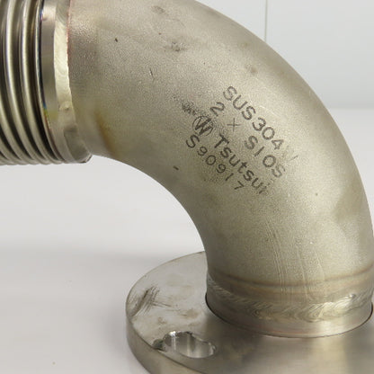 Tsutsui Laser Tube Pathway Flanged 90° Elbow W/Flex Bellows 45° Elbow 15" OAL