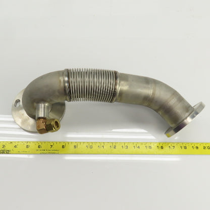 Tsutsui Laser Tube Pathway Flanged 90° Elbow W/Flex Bellows 45° Elbow 15" OAL