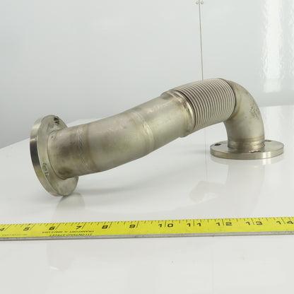 Tsutsui Laser Tube Pathway Flanged 90° Elbow W/Flex Bellows 45° Elbow 15" OAL