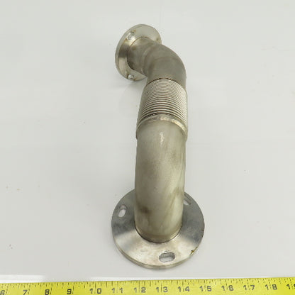 Laser Tube Pathway Flanged 90° Elbow W/Flex Bellows 45° Elbow 15" OAL