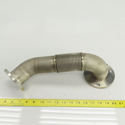 Laser Tube Pathway Flanged 90° Elbow W/Flex Bellows 45° Elbow 15" OAL
