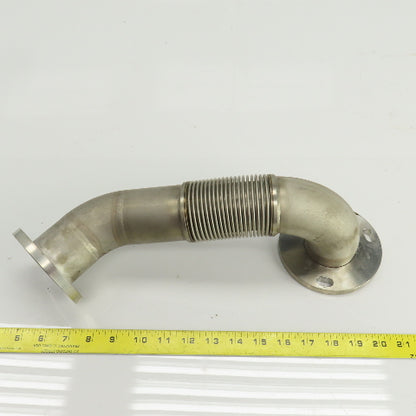 Laser Tube Pathway Flanged 90° Elbow W/Flex Bellows 45° Elbow 15" OAL