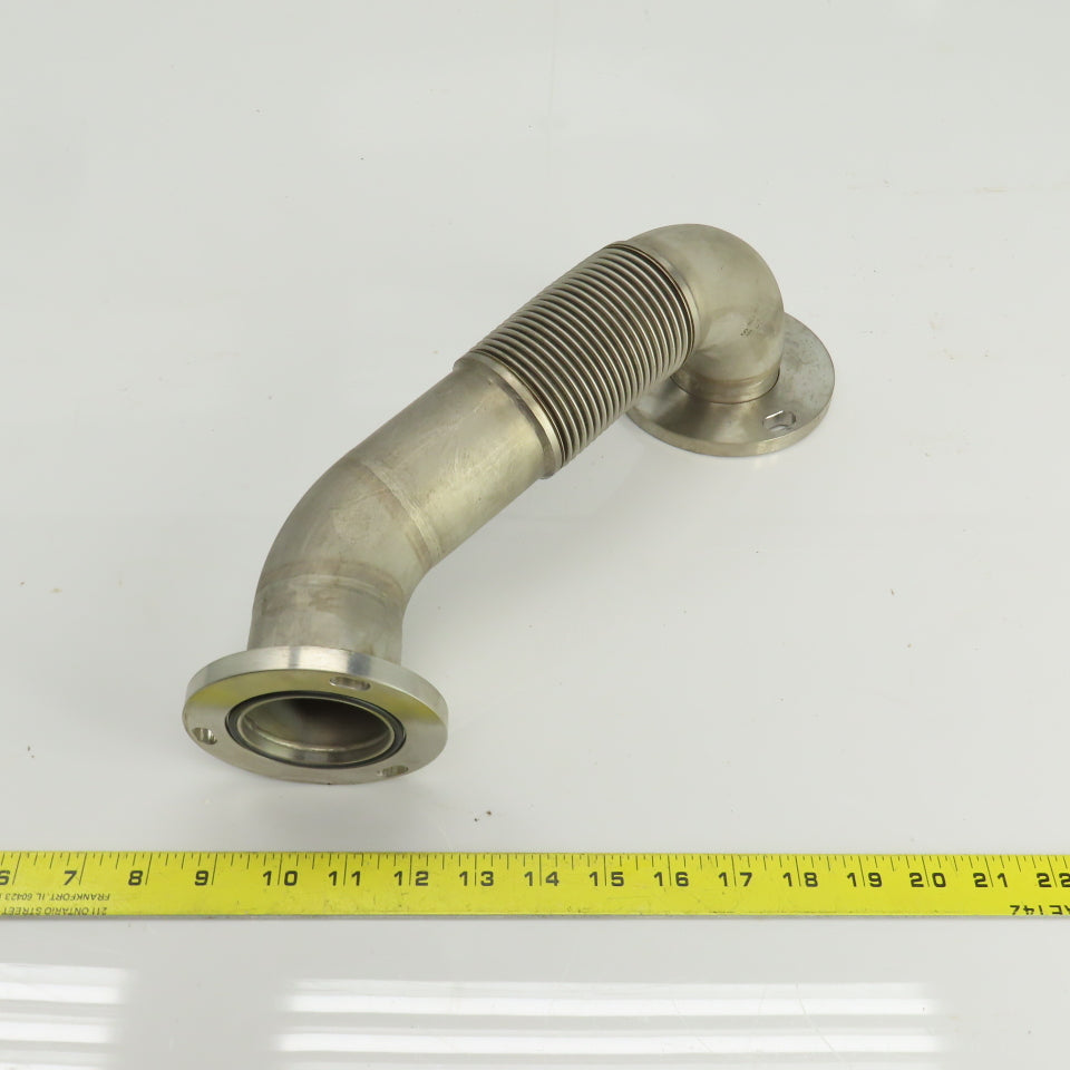 Laser Tube Pathway Flanged 90° Elbow W/Flex Bellows 45° Elbow 15" OAL