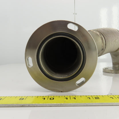 Laser Tube Pathway Flanged 90° Elbow W/Flex Bellows 45° Elbow 15" OAL
