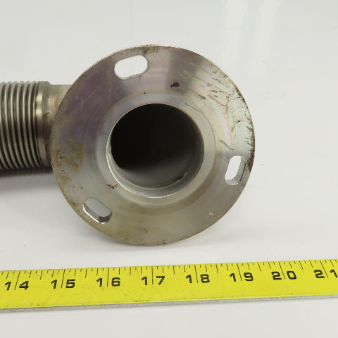Laser Tube Pathway Flanged 90° Elbow W/Flex Bellows 45° Elbow 15" OAL