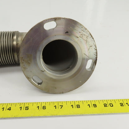 Laser Tube Pathway Flanged 90° Elbow W/Flex Bellows 45° Elbow 15" OAL