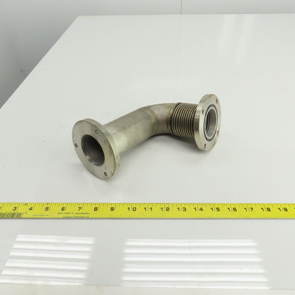 2" Flanged Stainless Steel 90° Elbow For Laser Tube Pathway 4" Flange