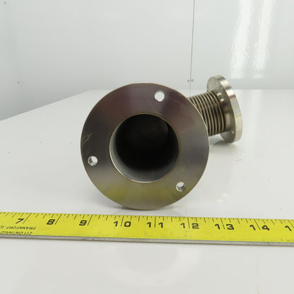 2" Flanged Stainless Steel 90° Elbow For Laser Tube Pathway 4" Flange