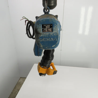Demag PM12LF 275LB Electric Hoist 10' Lift 2 Speed 7.8/46.6 FPM 460V 3Ph