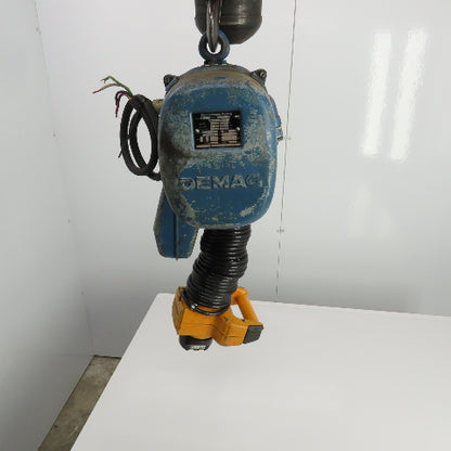 Demag PM12LF 275LB Electric Hoist 10' Lift 2 Speed 7.8/46.6 FPM 460V 3Ph