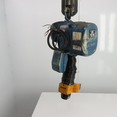 Demag PM12LF 275LB Electric Hoist 10' Lift 2 Speed 7.8/46.6 FPM 460V 3Ph