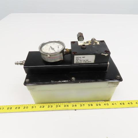 Hydac 100987 Model G Air Powered Hydraulic Pump Single Stage 4800PSI