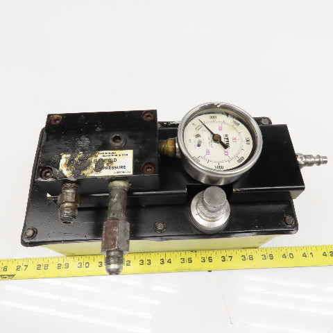 Hydac 100987 Model G Air Powered Hydraulic Pump Single Stage 4800PSI