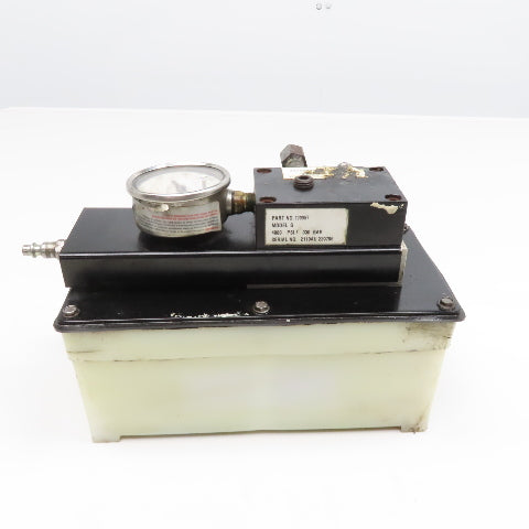 Hydac 100987 Model G Air Powered Hydraulic Pump Single Stage 4800PSI