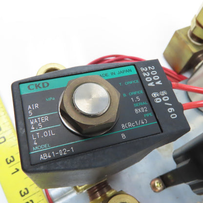 Fanuc A04B-0807-C404 Laser Exhaust Control Valve Assembly 220V Coil