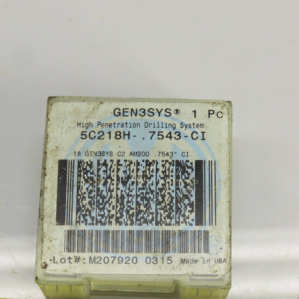 Gen3sys 5C218H-.7543-CI Replaceable Carbide Spade Drill Tip Insert 0.7543" Diam