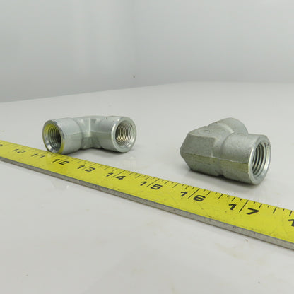 Swagelok Cajon 1/2" NPT Steel Female 90° Elbow Lot Of 2