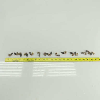 F Type Carbon Brushes 15.25mm Long 9.25mm Wide Lot Of 15