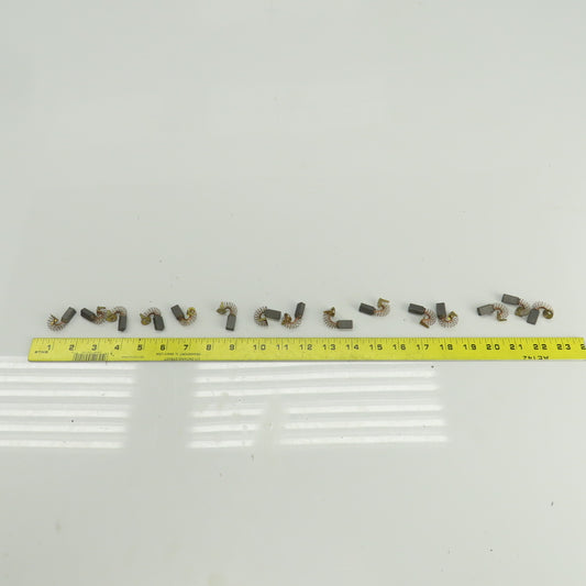 F Type Carbon Brushes 15.25mm Long 9.25mm Wide Lot Of 15