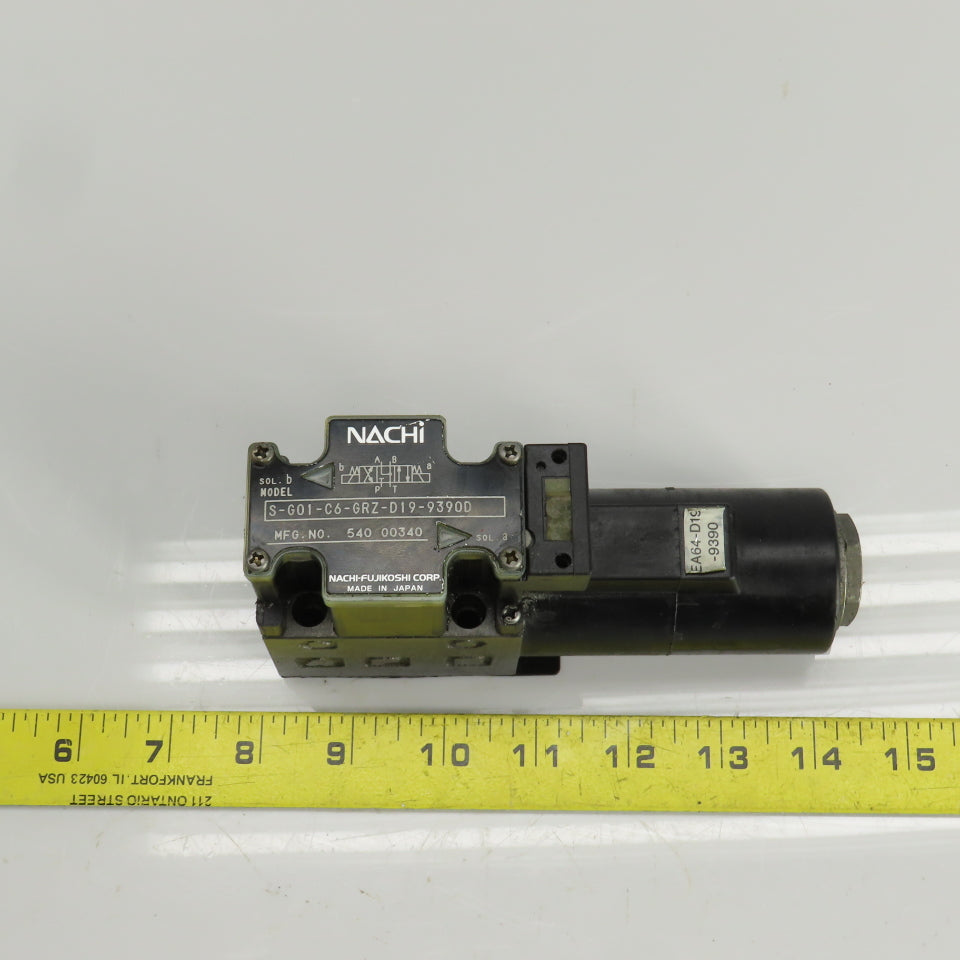Nachi S-G01-C6-GRZ-D19-9390D Hydraulic Directional Control Valve 24VDC