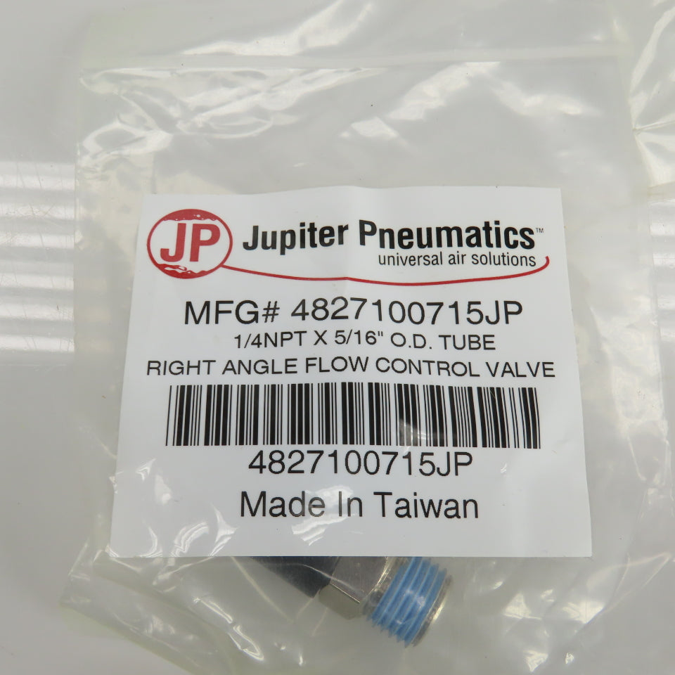 Jupiter Pneumatics 4827100715JP Flow Control Valve 3/8" NPT x 5/16" OD Lot Of 8