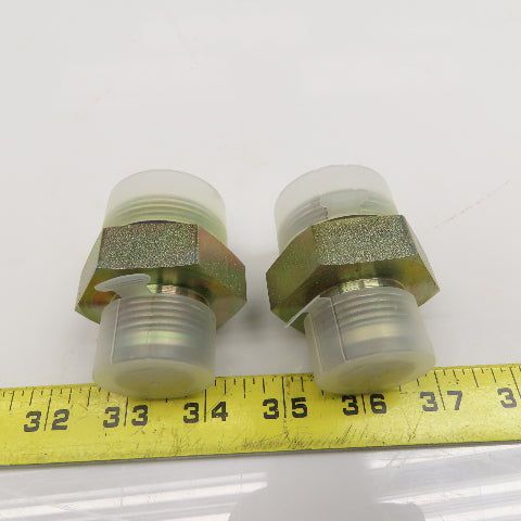 Parker 16-20 F50X-S 1-5/8-12 SAE ORB Male x 1" JIC Male Adapter Lot Of 2