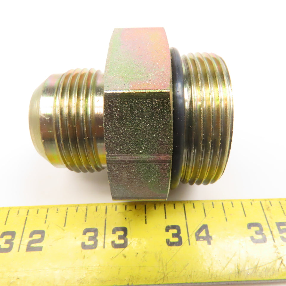 Parker 16-20 F50X-S 1-5/8-12 SAE ORB Male x 1" JIC Male Adapter Lot Of 2