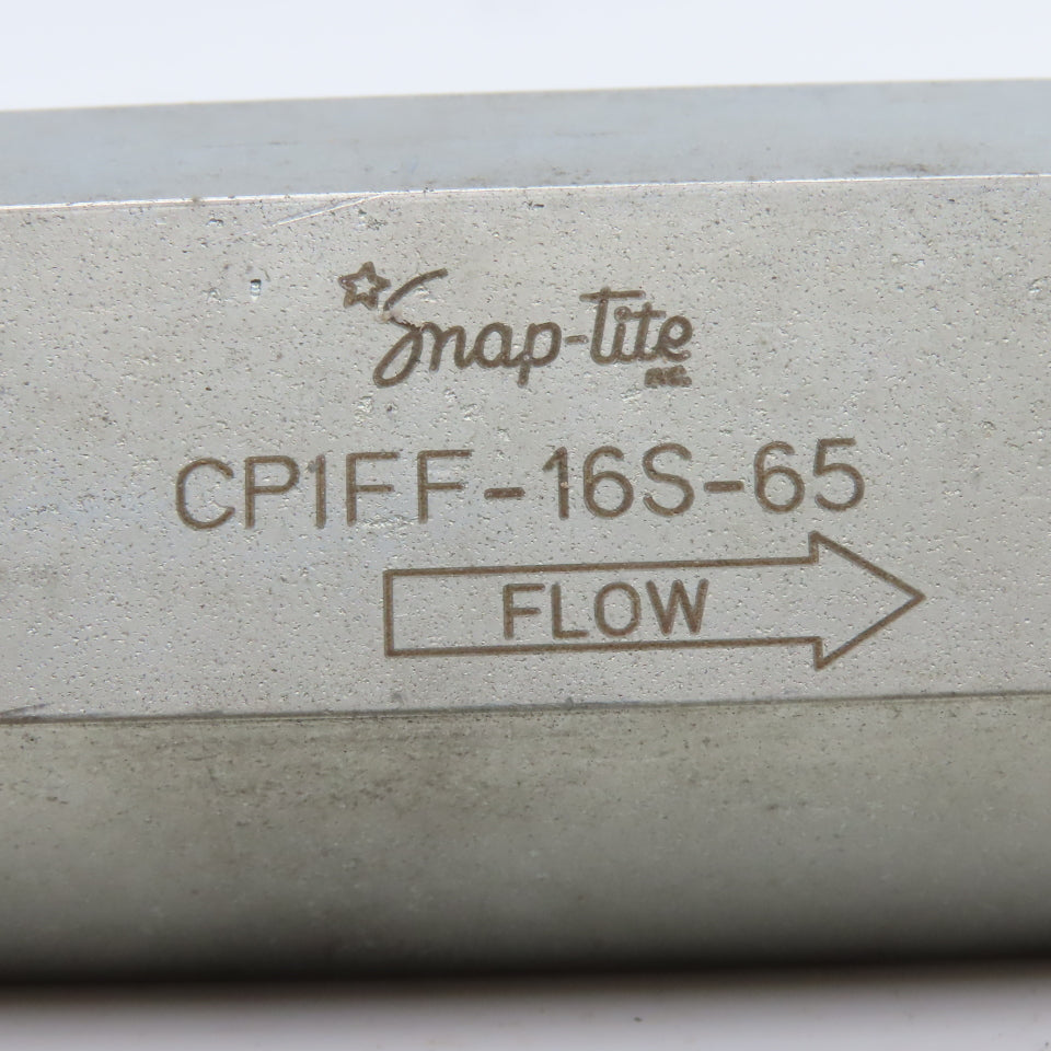 Snap Tite CP1FF-16S-65 Inline Hydraulic Check Valve 1-5/16"-12 5000 PSI